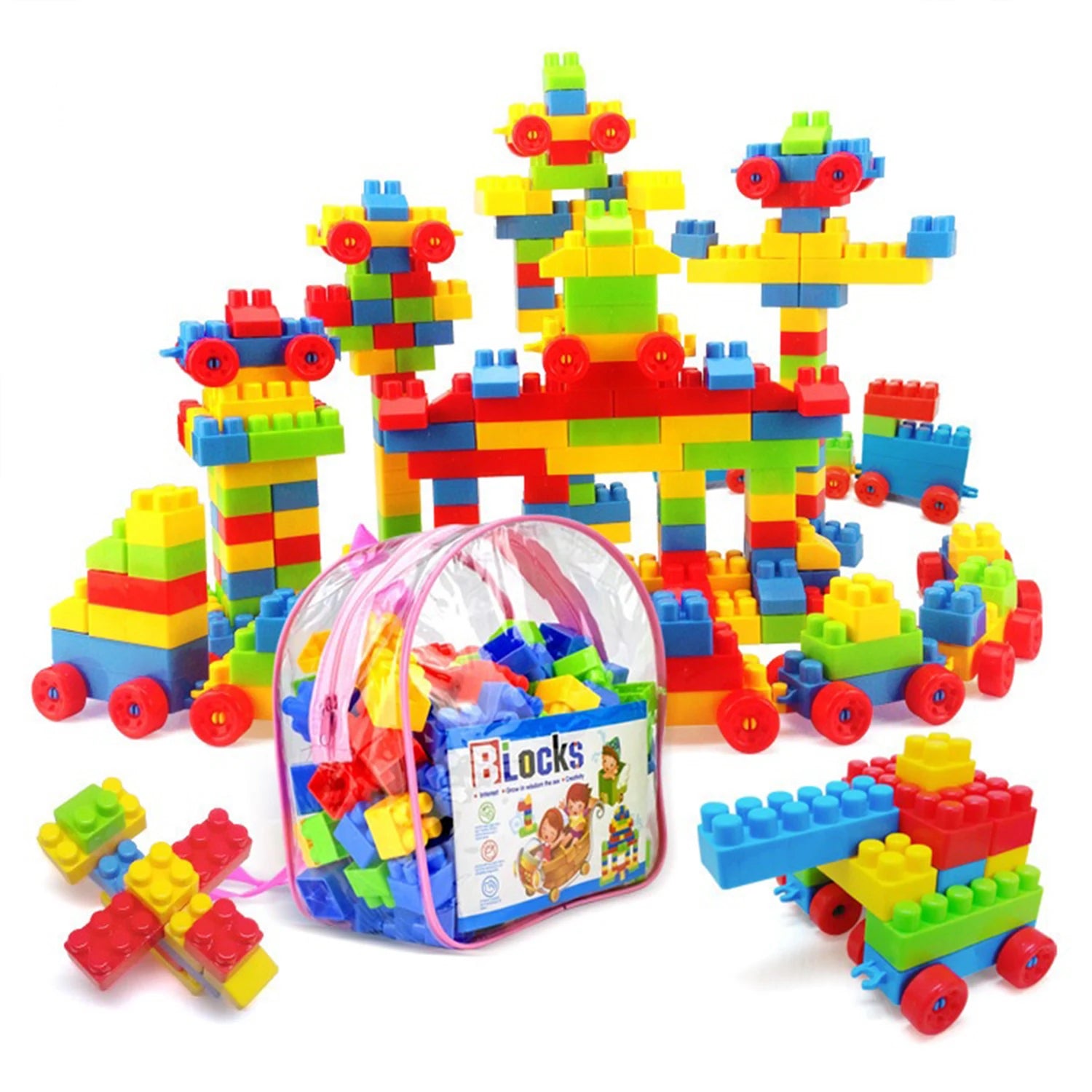 130 pièces / gros blocs de construction / jouets éducatifs à assembler / pour la petite enfance / modèles multiples à construire - easyfycontrol